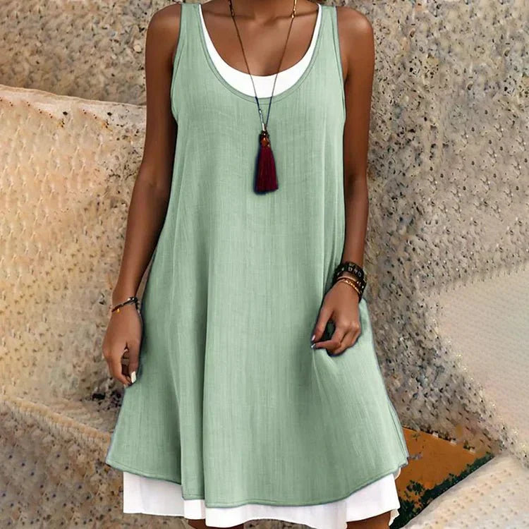 Tessa | Layered Sleeveless Mini Dress