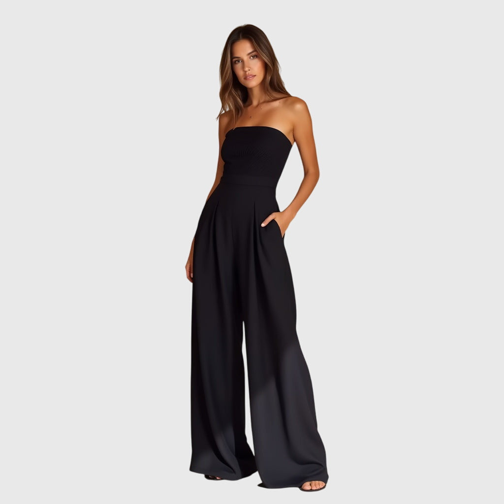 Nora | Strapless Wide Leg Jumpsuit