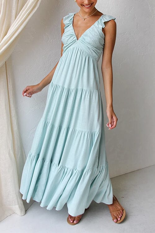 Ophelia | Elegant Maxi Dress with Ruches