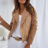 Ottilie | Fitted Moto Jacket with Asymmetrical Zip