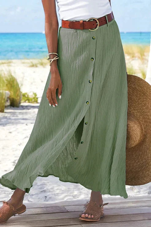 Marigold | Button-Front Maxi Skirt