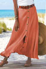 Marigold | Button-Front Maxi Skirt