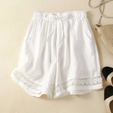 Fleurette | Embroidered Hem Shorts