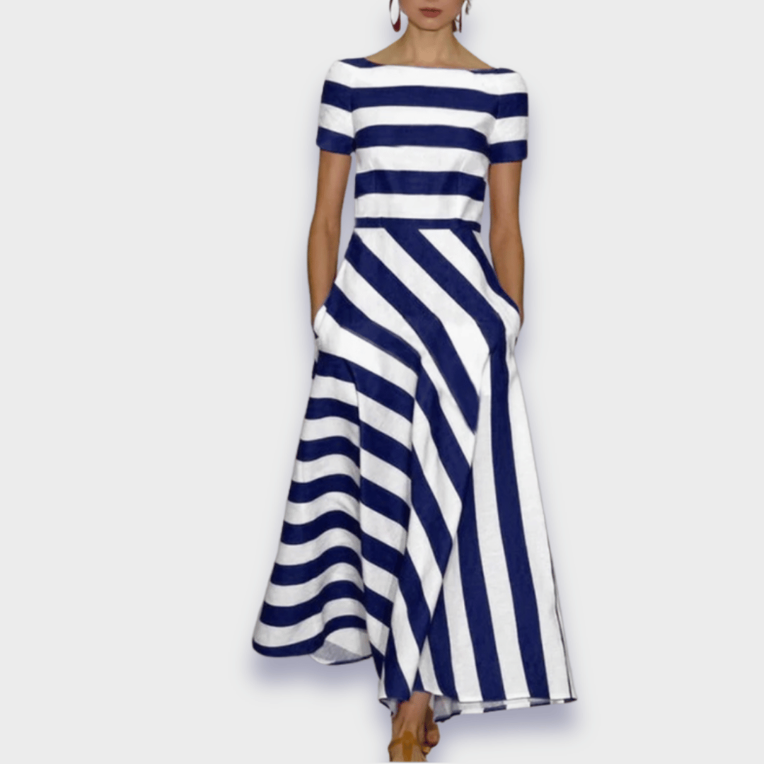 Zinnia | Handmade Striped Maxi Dress