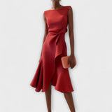 Darlene | Asymmetric Midi Cocktail Dress