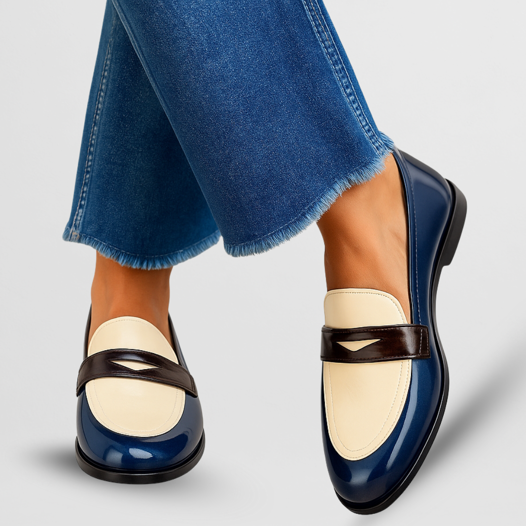 Thibault | Two-Tone Slip-On Loafers