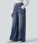 Petronella | Draped Wide-Leg Baggy Jeans