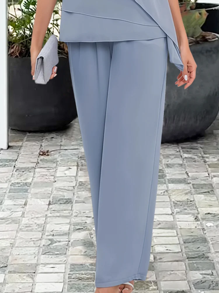 Wrenna | Layered Top & Straight-Leg Trouser Set
