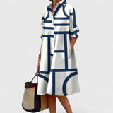 Tessa | Polka Dot Shirt Midi Dress