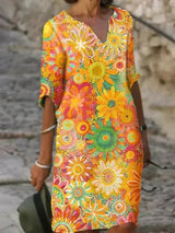 Aurelia | Floral V-Neck Mini Dress