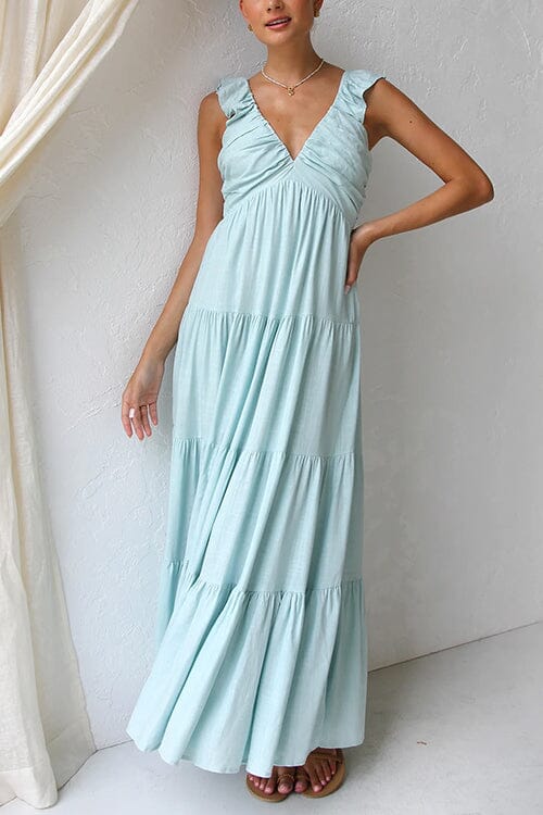 Ophelia | Elegant Maxi Dress with Ruches