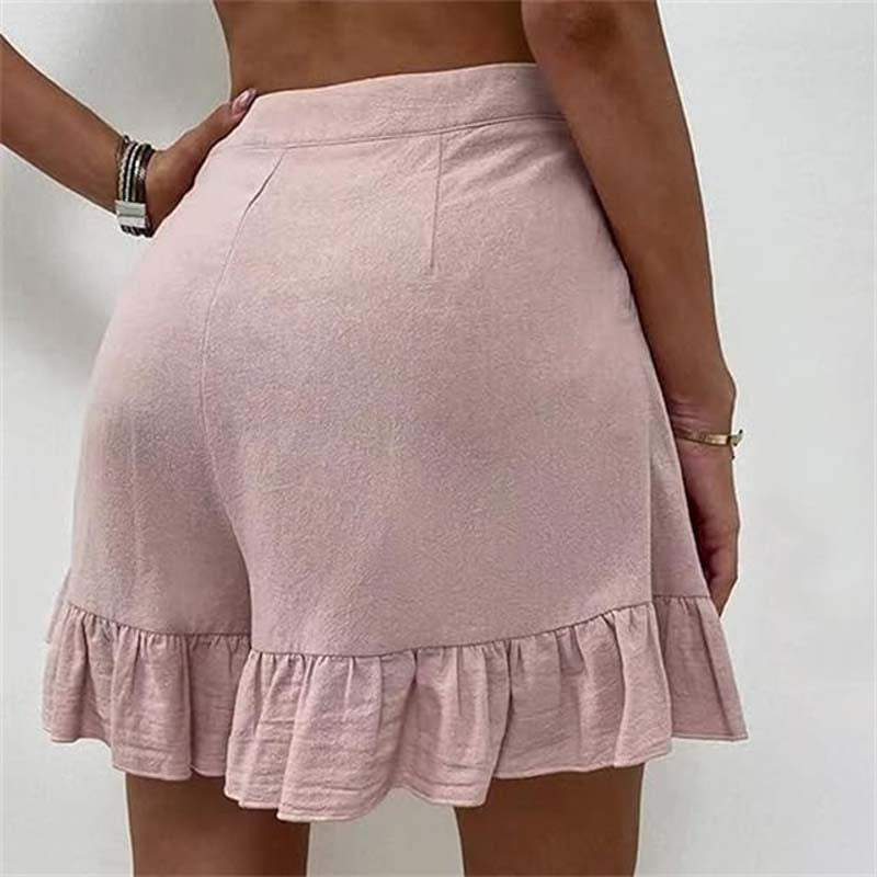 Seraphine | Ruffle Hem Flared Shorts