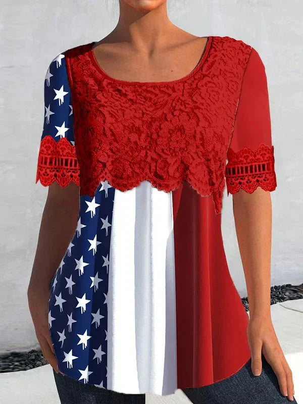 Anie | Lace Graphic Tee