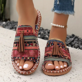 Noémie | Tasseled Slide Sandals