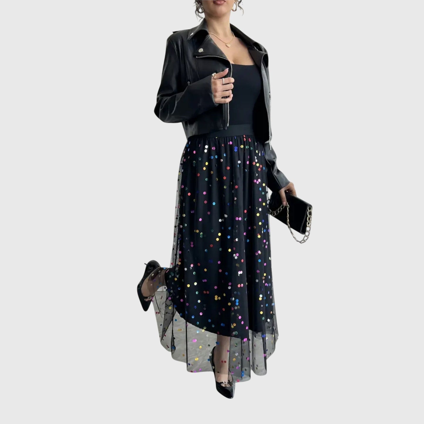 Apolline | Black Pleated Skirt