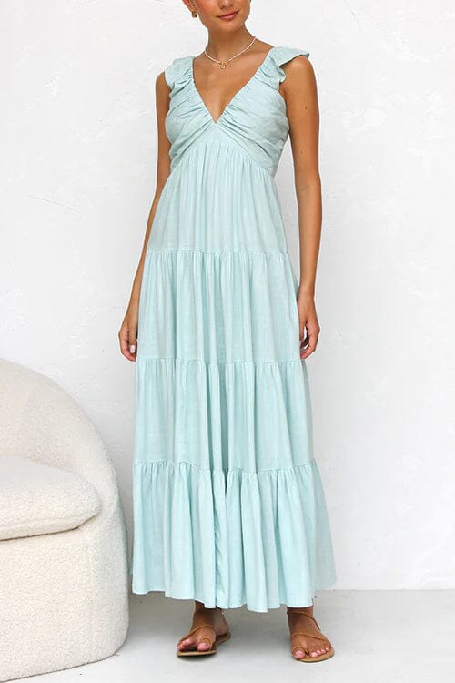 Ophelia | Elegant Maxi Dress with Ruches