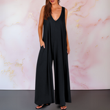 Onyx | V-Neck Wide Leg Jumpsuit