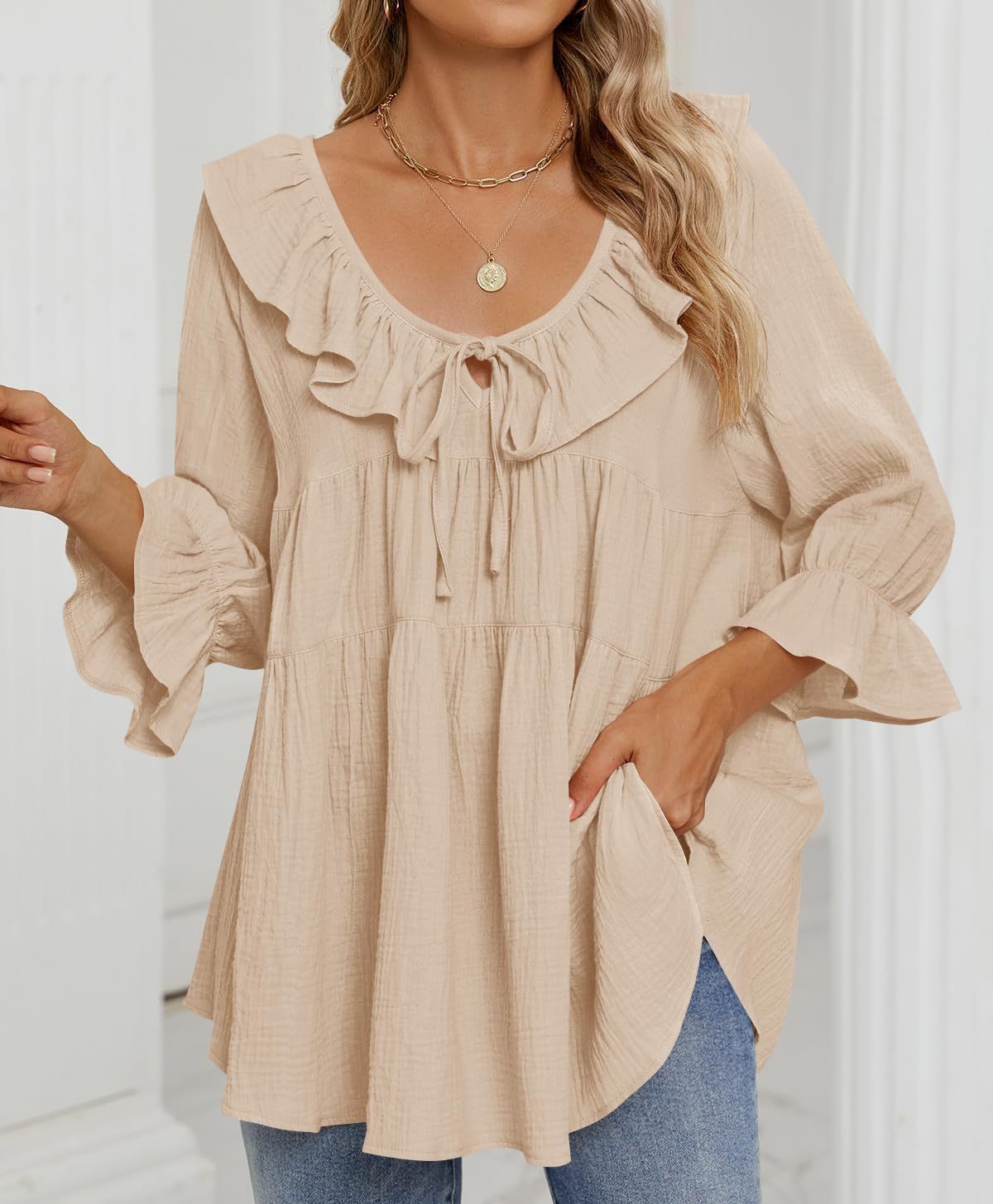 Micaela | Ruffle Tunic Shirt