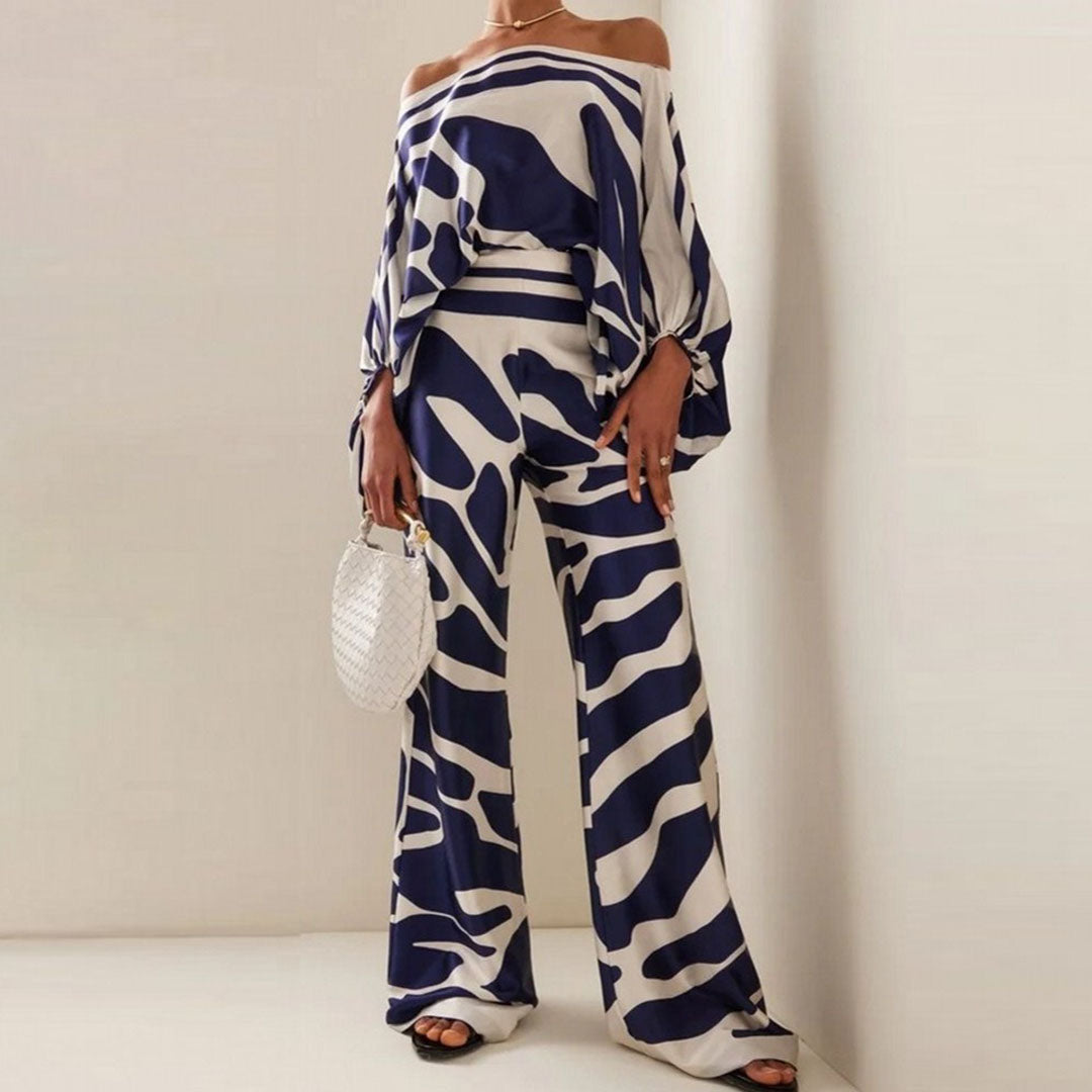 Solene | Printed Off-Shoulder Set