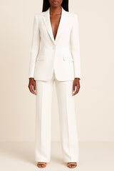 Longline blazer and matching trouser set, front view