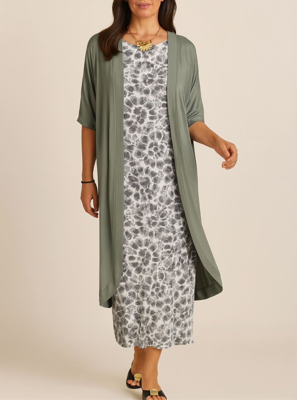 Cheryl Dress | Modern Elegance With Included Shawl