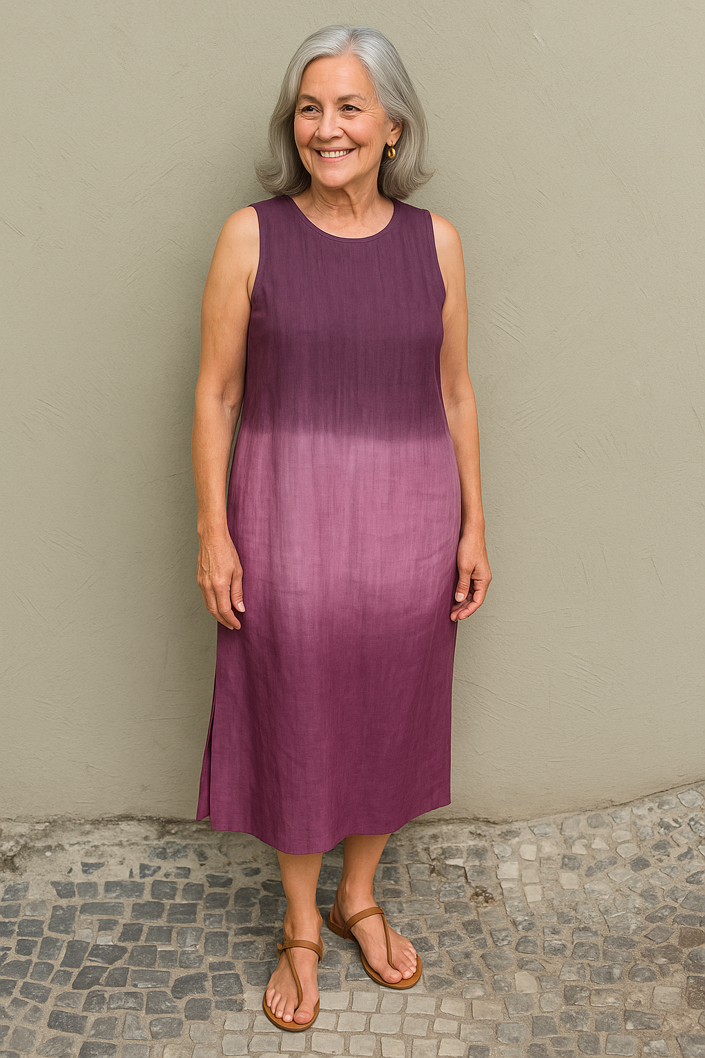 Rosalie | Flowing Ombré Midi Dress