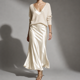 Sjieuwke | Draped Midi Dress & Cardigan Set
