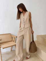 Devereux | Sleeveless Vest & Trouser Set
