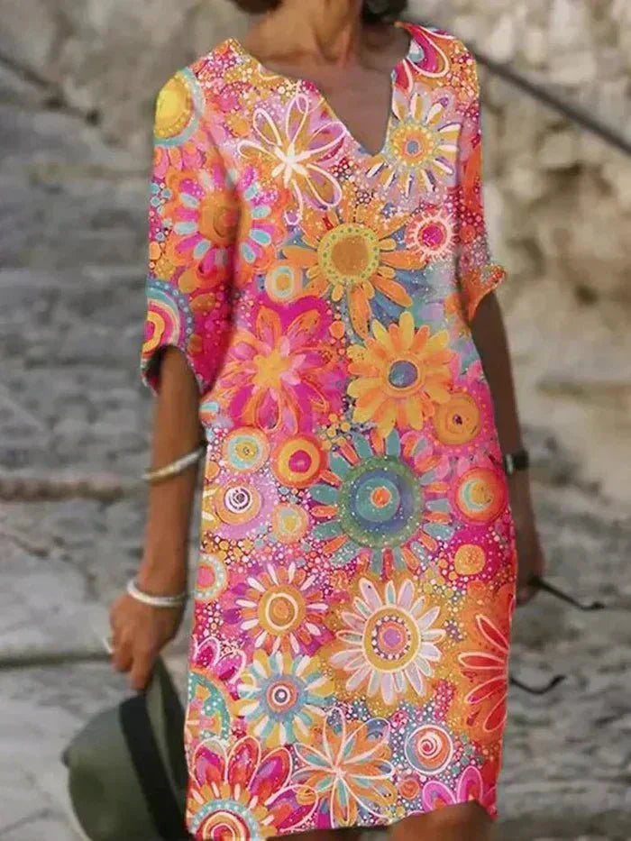 Aurelia | Floral V-Neck Mini Dress
