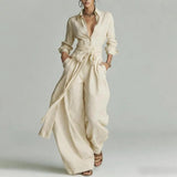 Sunniva | Button-Down & Wide-Leg Pants Set
