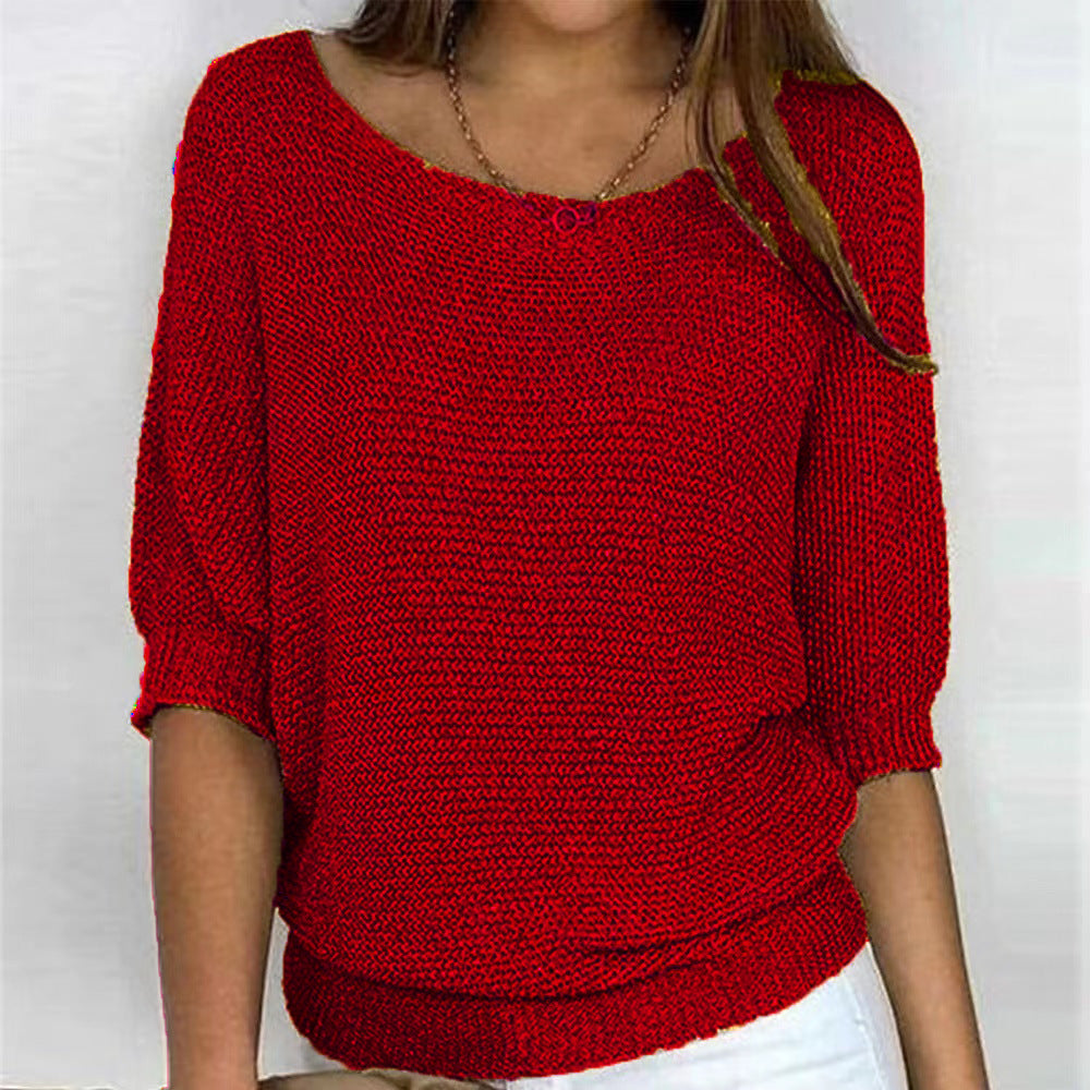 Jannie | Fine-Knit Round-Neck Sweater