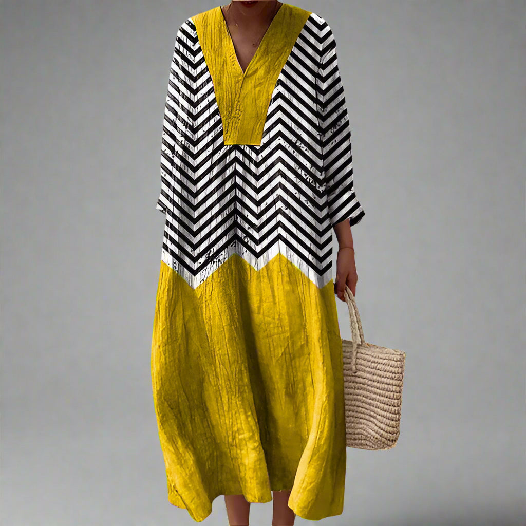 Julia - Elegant Geometric Dress