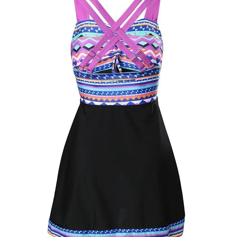 Octavia | Patterned Swim Dress