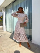 Bianca | Lace Bodycon Midi Dress