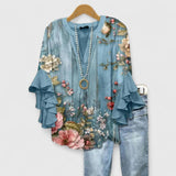 Tayla | Floral Ruffle Sleeve Blouse