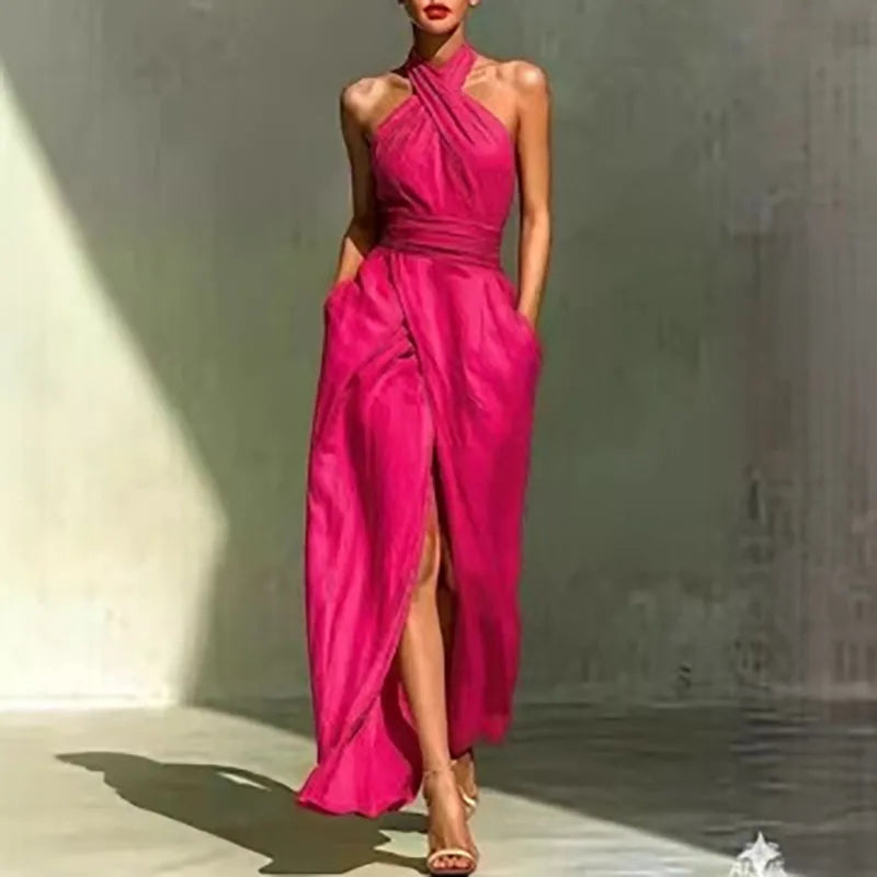 Tulietta | Cross-Halter Maxi Dress