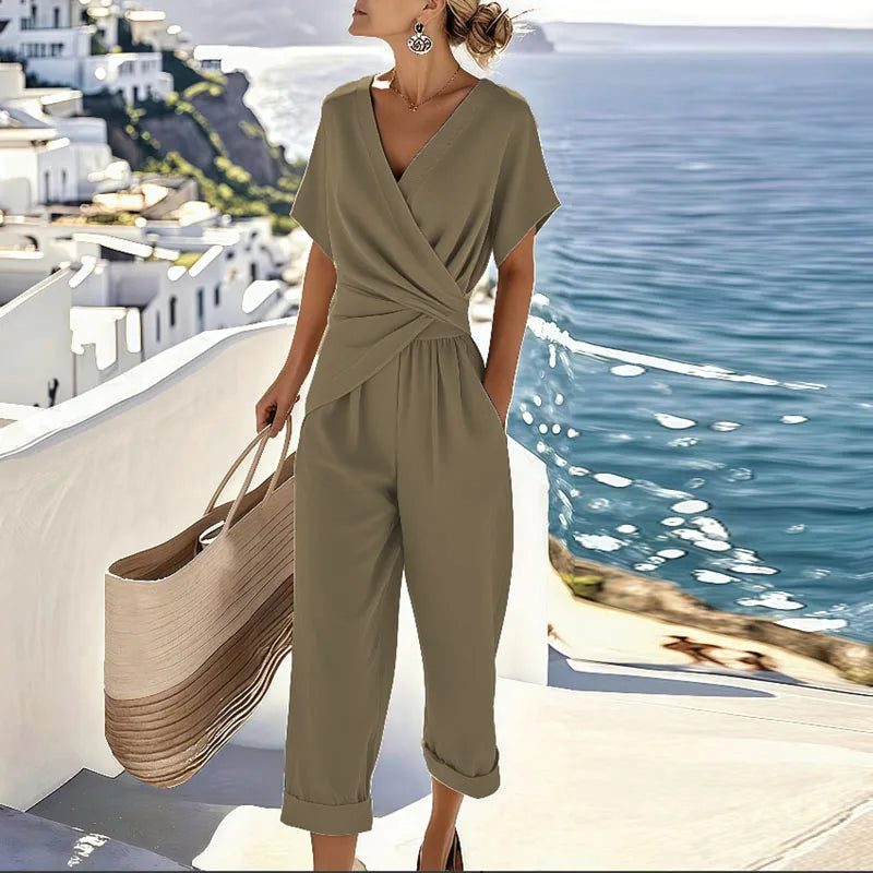 Kimberly | Wrap-Front Trouser Set
