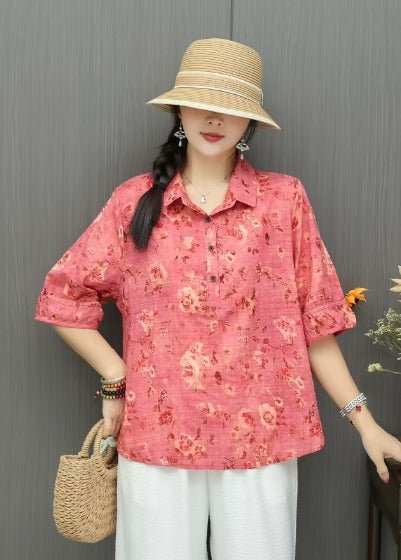 Amanda | Casual Floral Art Blouse