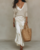 Ragna | V-Neck Sweater & Midi Dress Set