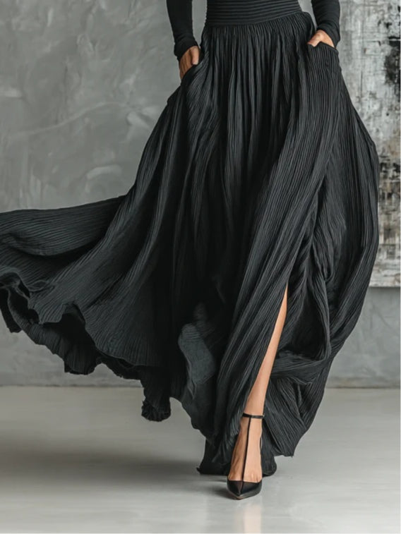 Elspeth | Turtleneck & Pleated Skirt Set