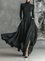 Elspeth | Turtleneck & Pleated Skirt Set