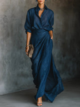 Ophélie | Wrap Top & Maxi Skirt Set