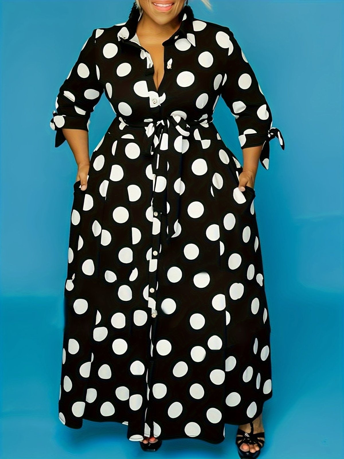 Allegra | Elegant Polkadot Dress