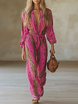 Allegra | Leopard Print Wide Leg Jumpsuit