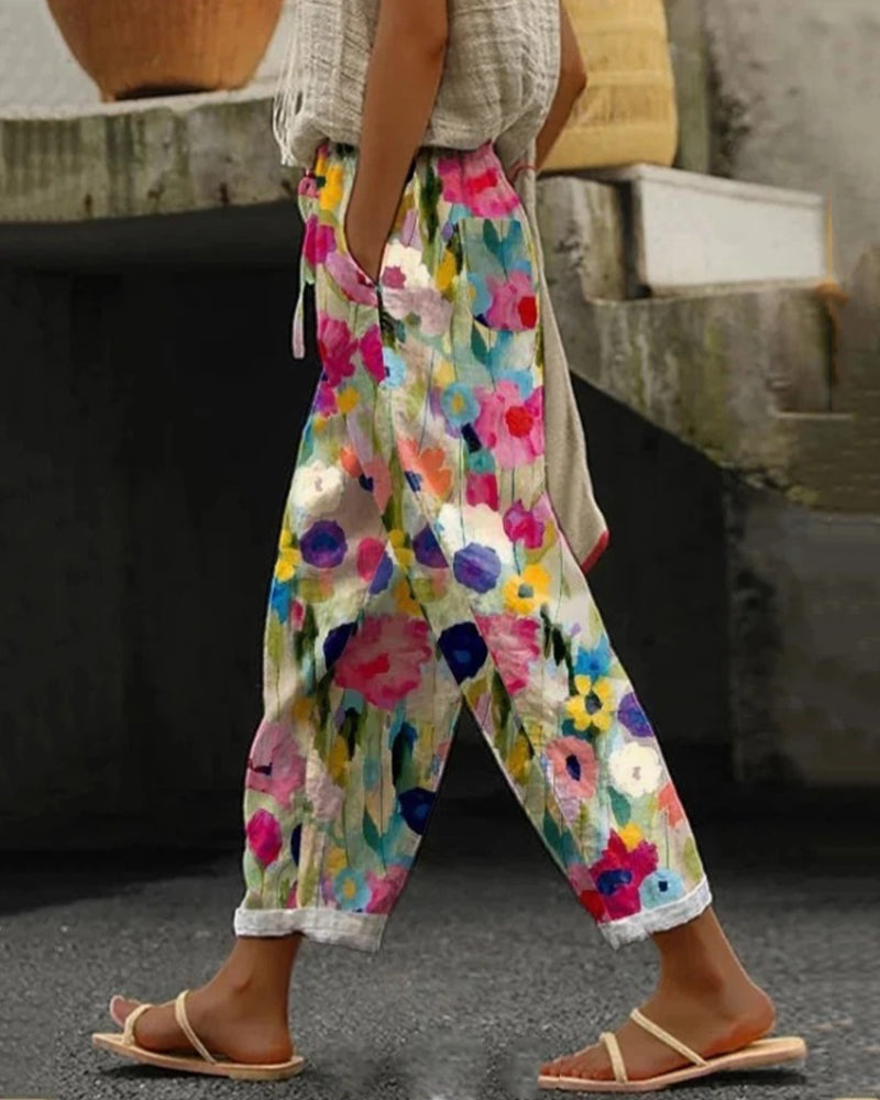 Nadia | Floral Relaxed-Fit Pants