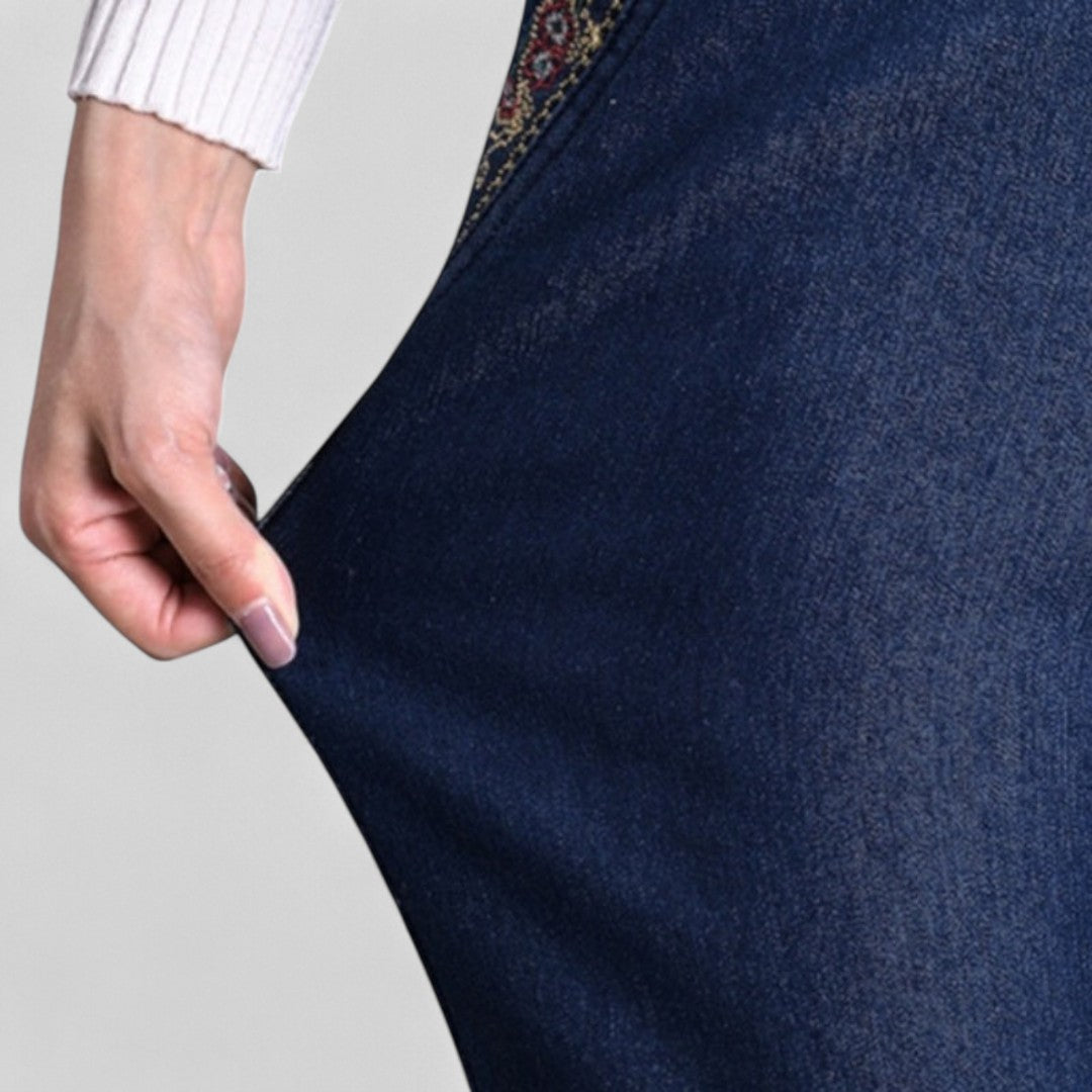 Straight-leg pants shown in a second colourway