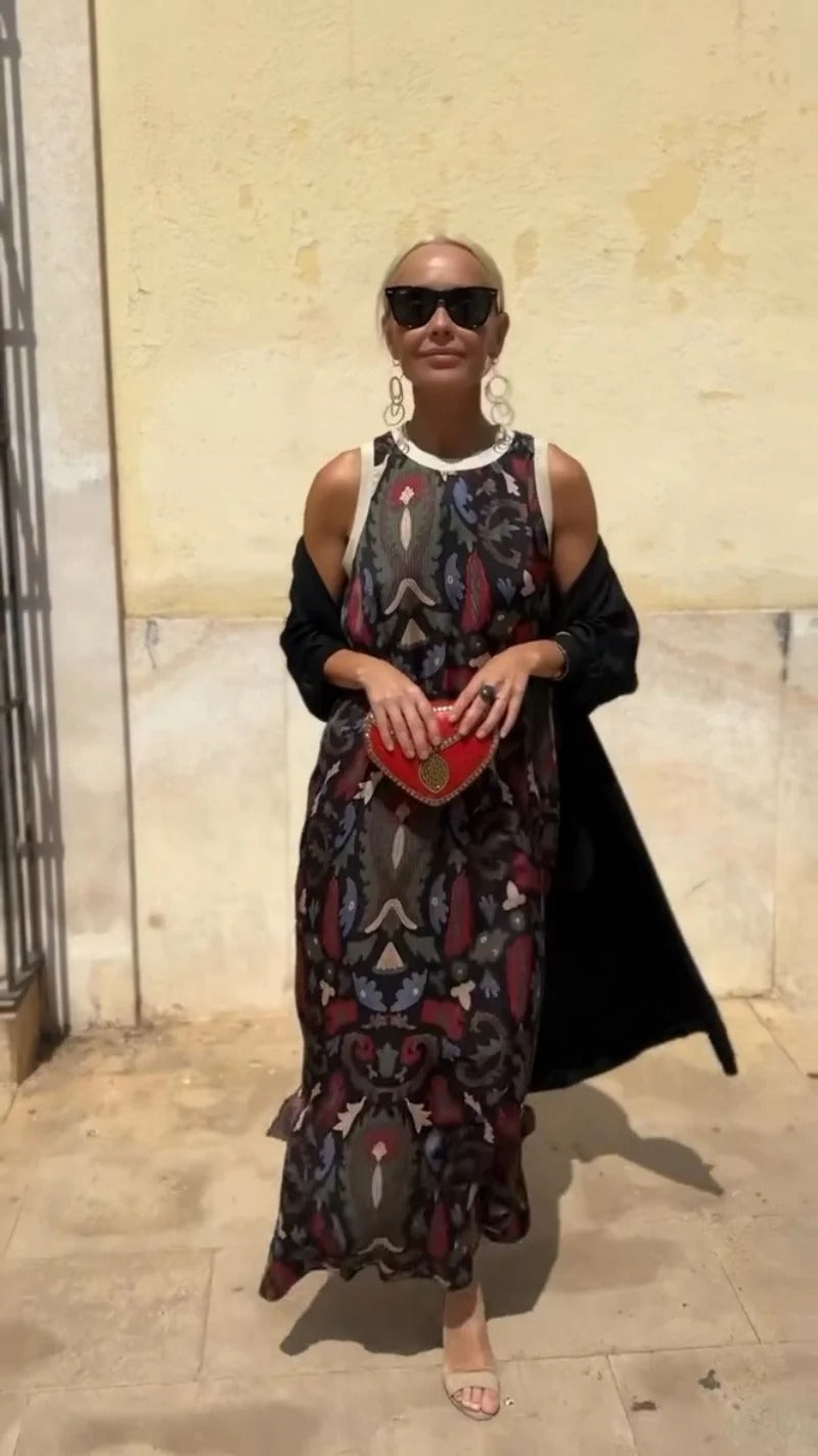 Cassandra | Elegant Dark Moon Dress With Stole