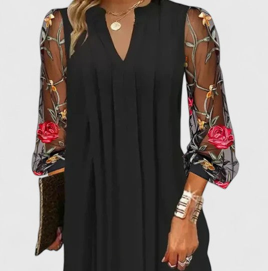 Donna | Sheer Sleeve Mini Dress