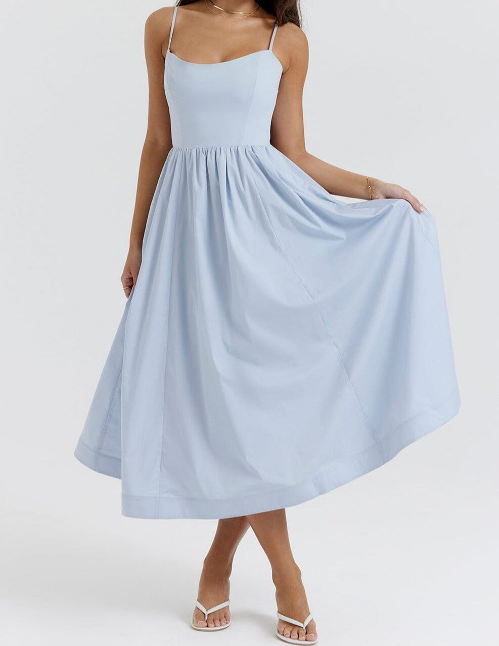 Paige | Elegant Dress with Skirt Detailing