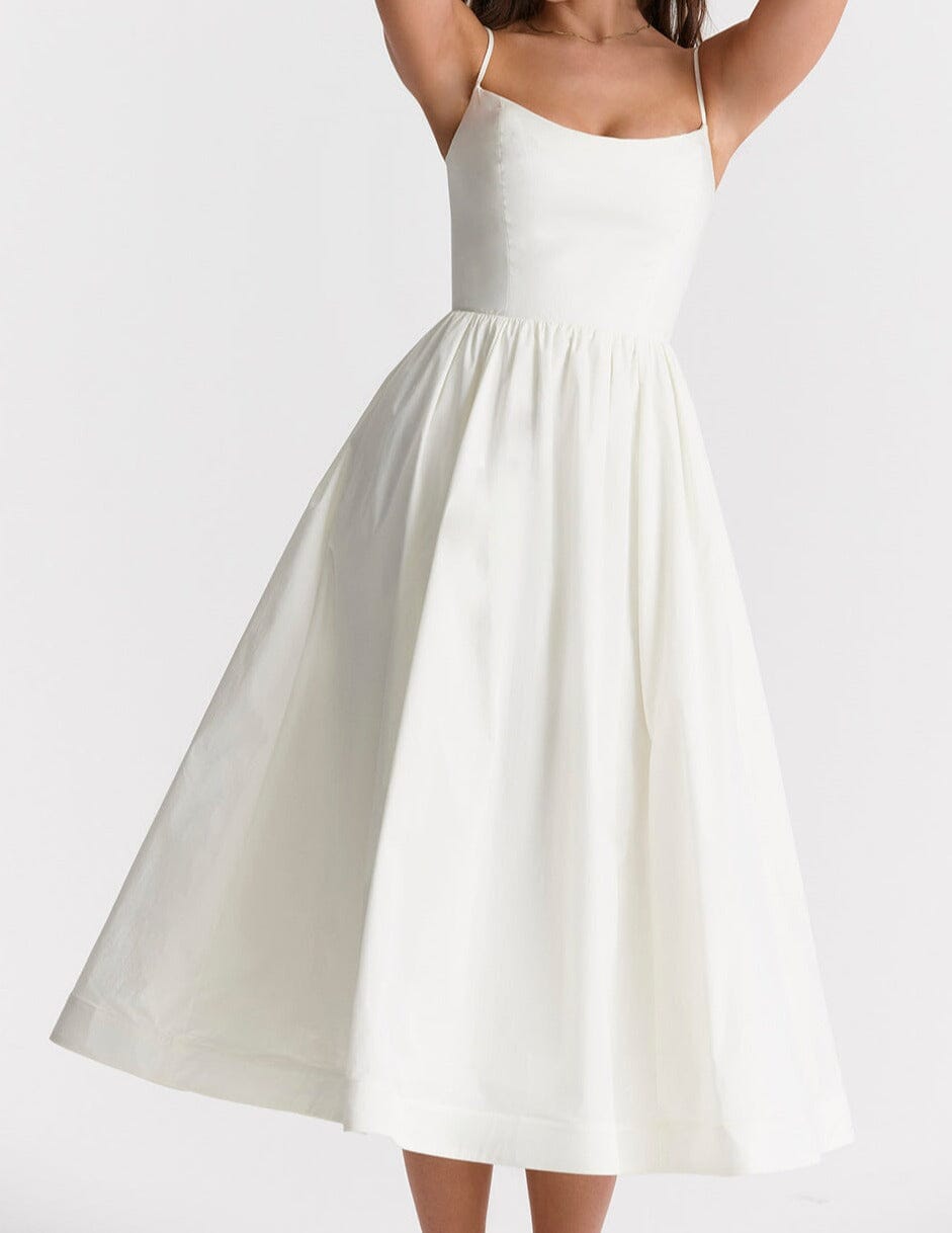 Paige | Elegant Dress with Skirt Detailing
